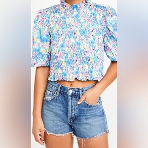 En Saison Smocked Floral Top